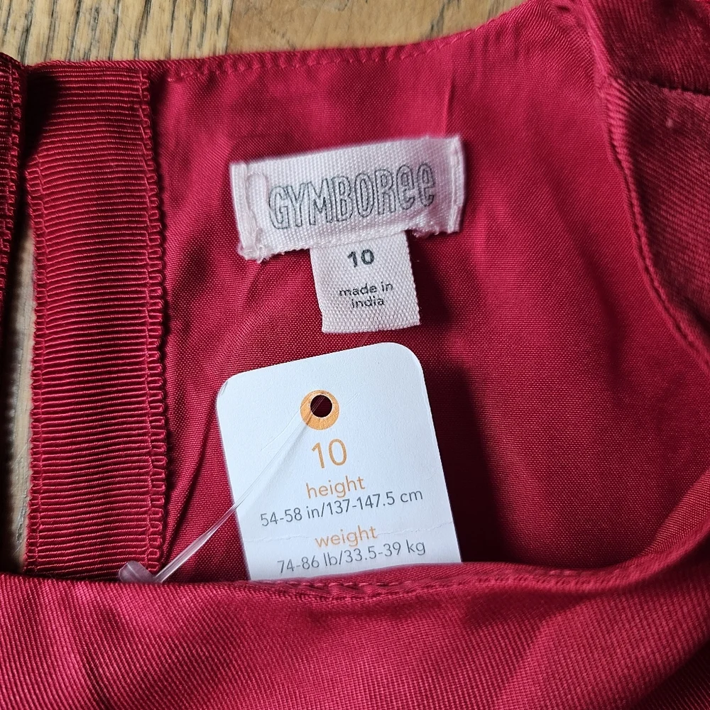 NWT! Gymboree Red ruffle shoulder dress girls size 10